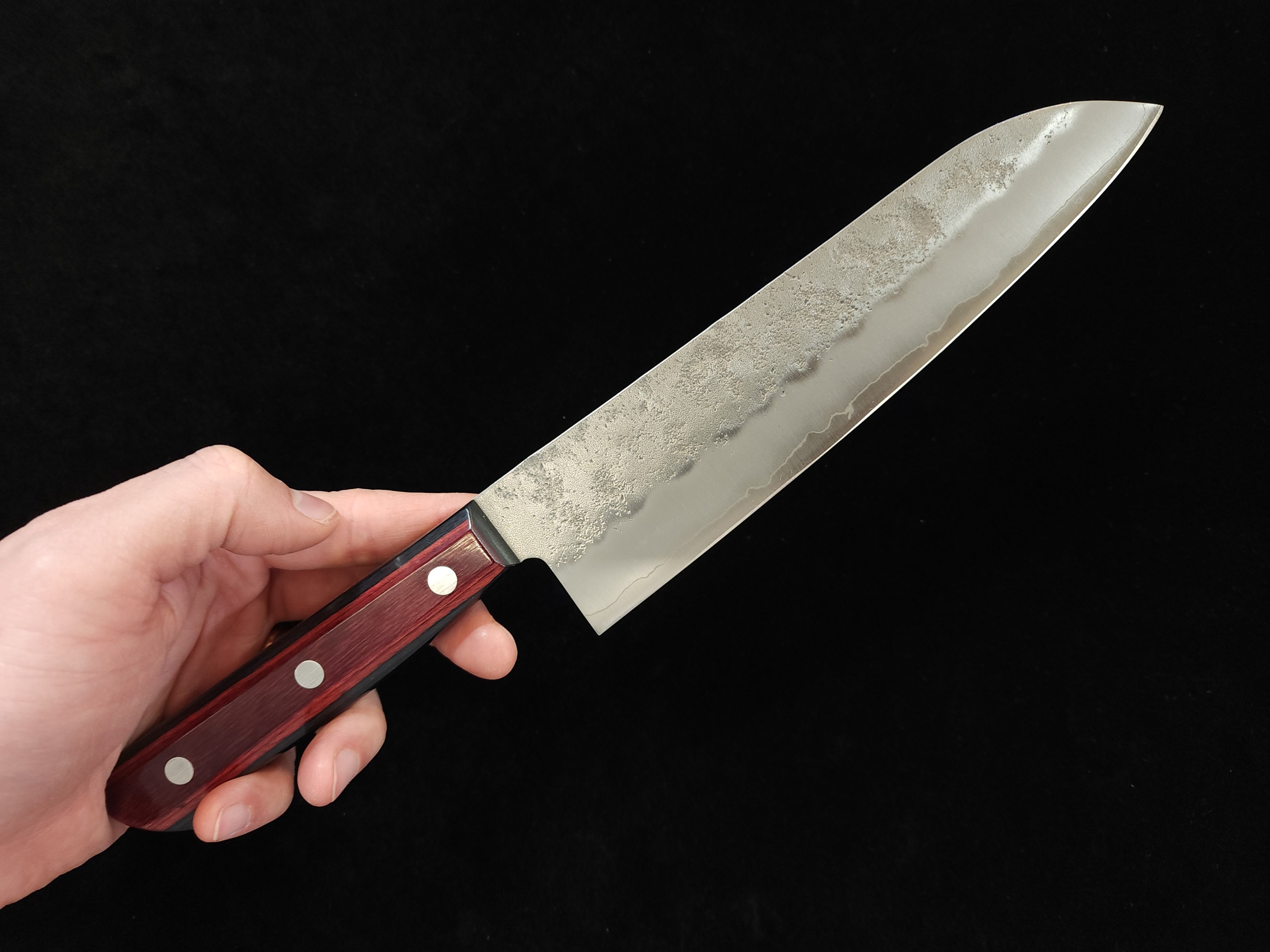 景作銀三梨地180mm三德刀