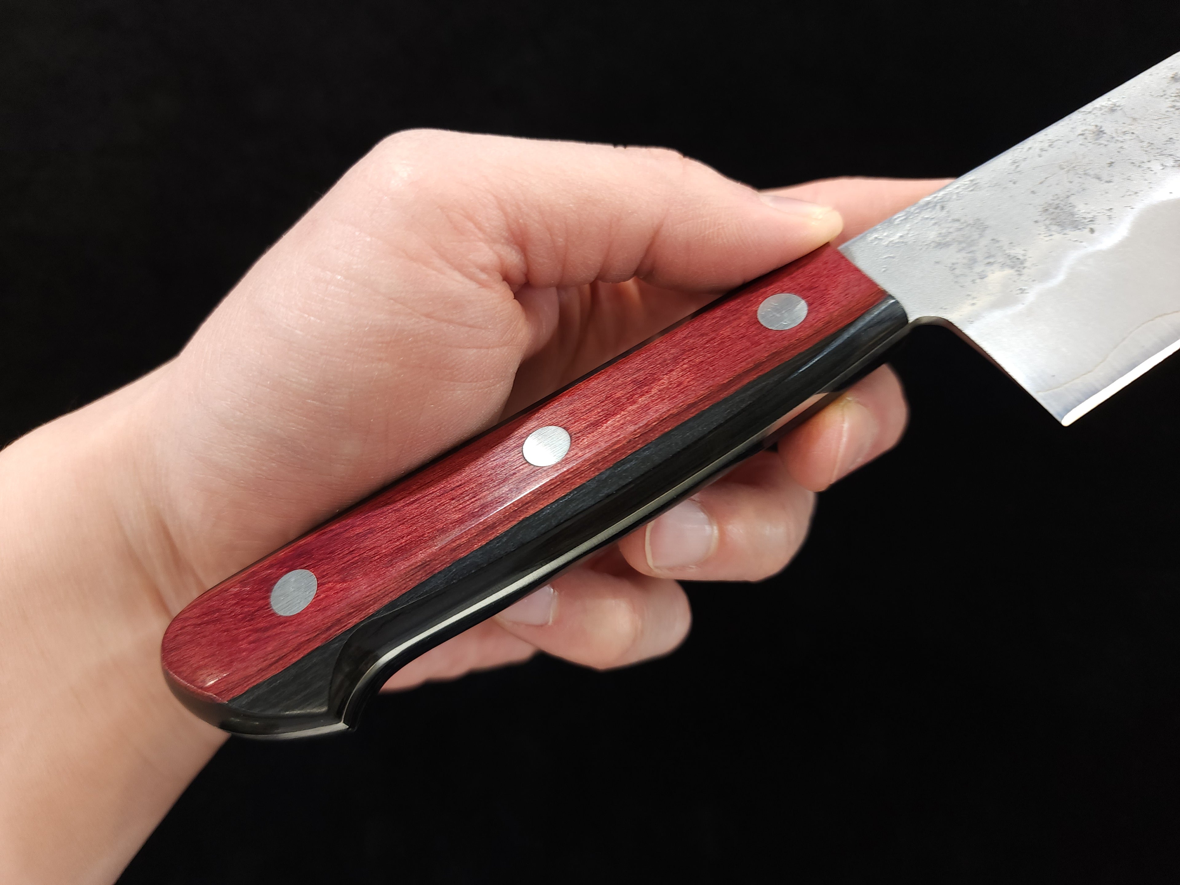 景作銀三梨地180mm三德刀