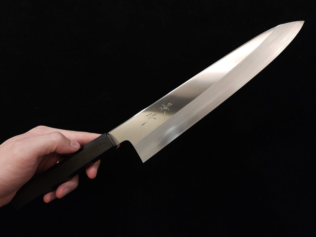 Kagekiyo Ginsan Wide Bevel Gyuto 240mm w/ Saya