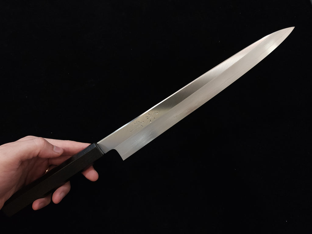 景清銀三鋼和筋引270mm (漆柄) 連鞘