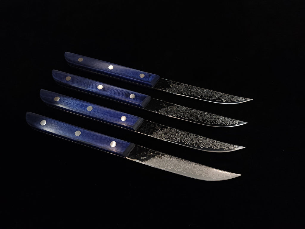 King AUS-10 Damascus Steak Knife