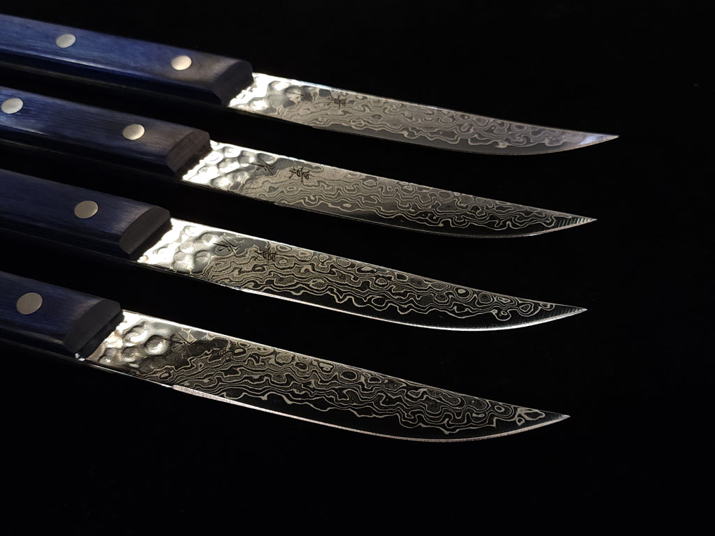 King AUS-10 Damascus Steak Knife