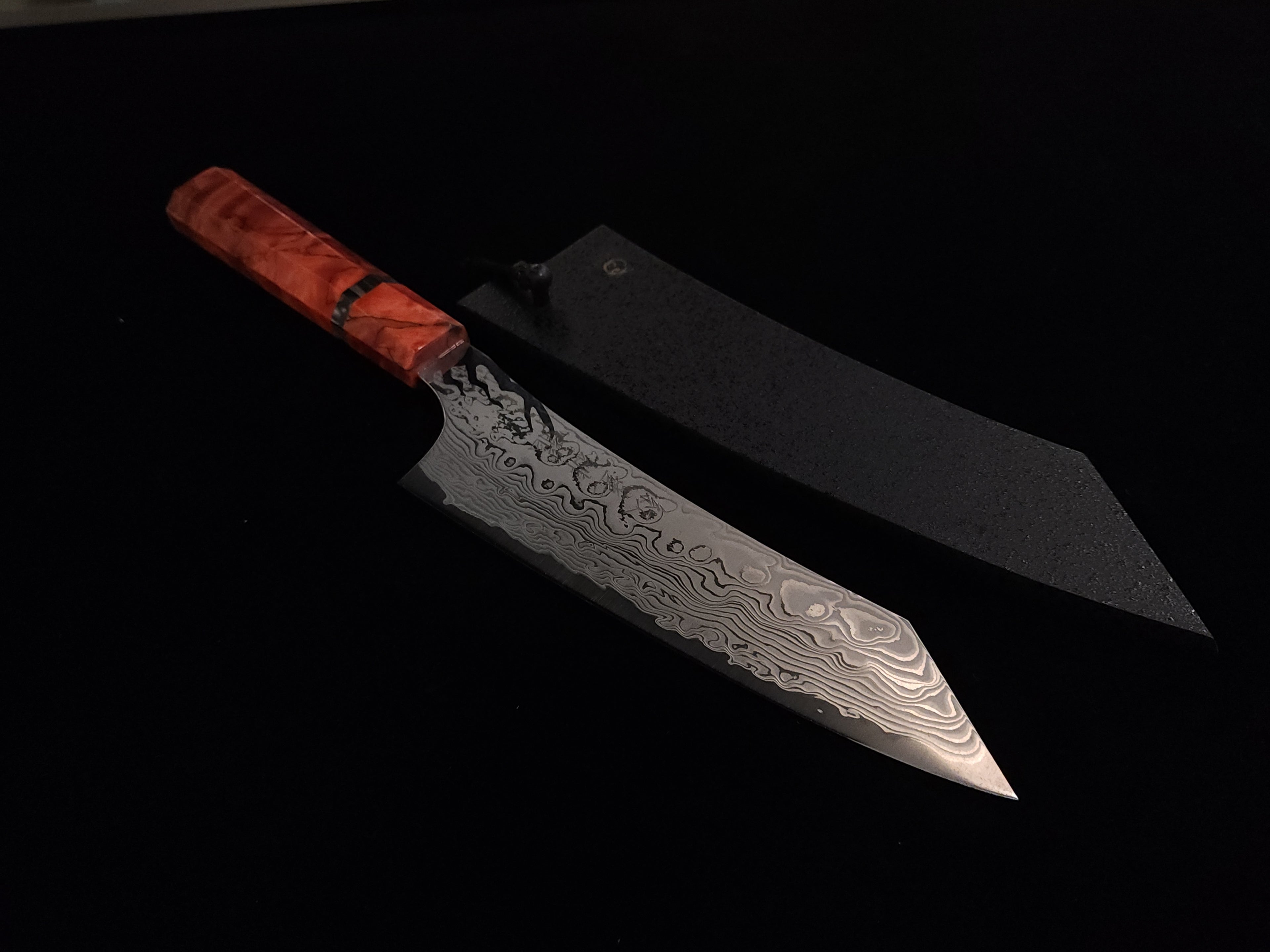 龍泉紅蓮緋龍‧改三德刀175mm SPG STRIX (連鞘)