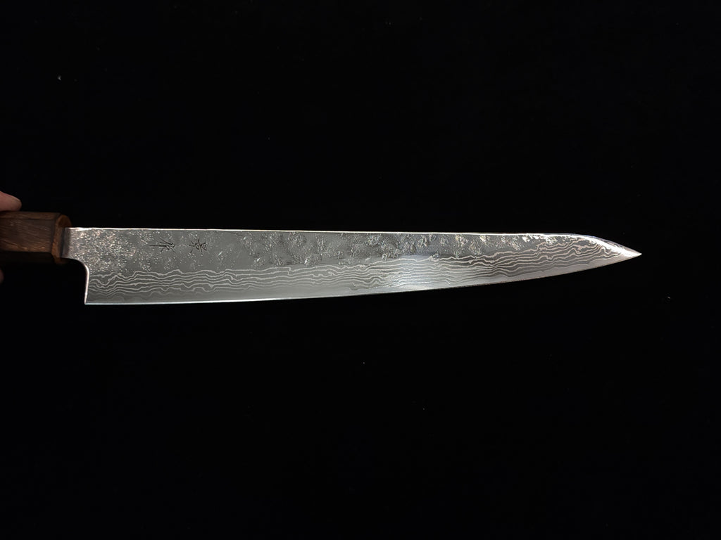 景作440C鏡面大馬士革筋引240mm