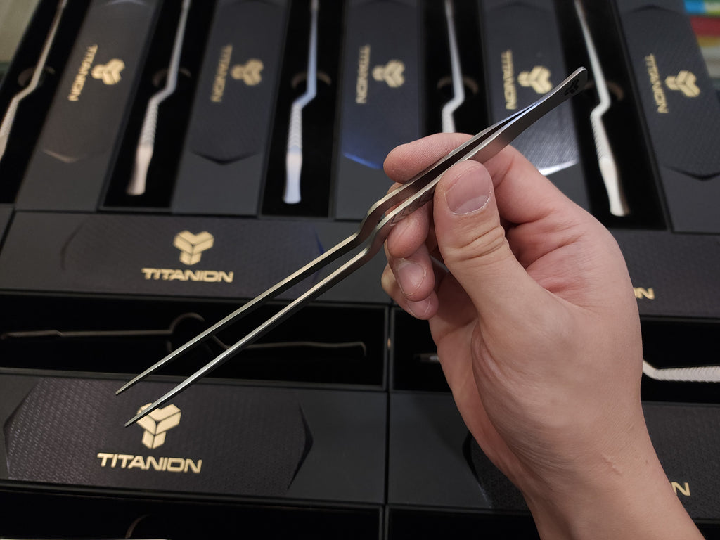 Titanion BOLT Offset Tweezers 20cm
