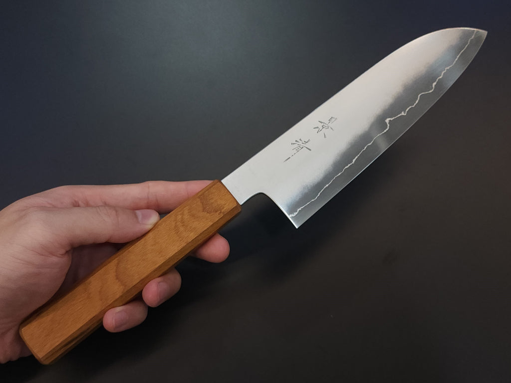 Kagekiyo Sakura Ginsan Santoku 180mm w/ Saya