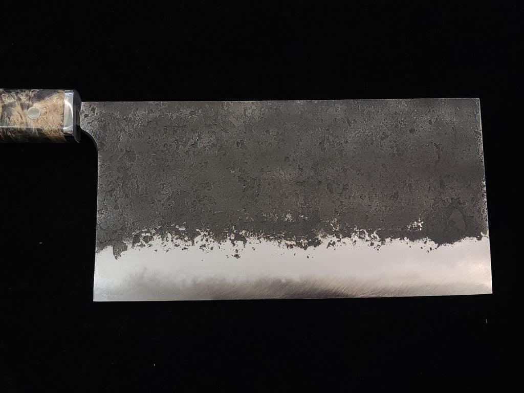 真崎直樹本三枚白二鋼黑梨地中華刀210mm