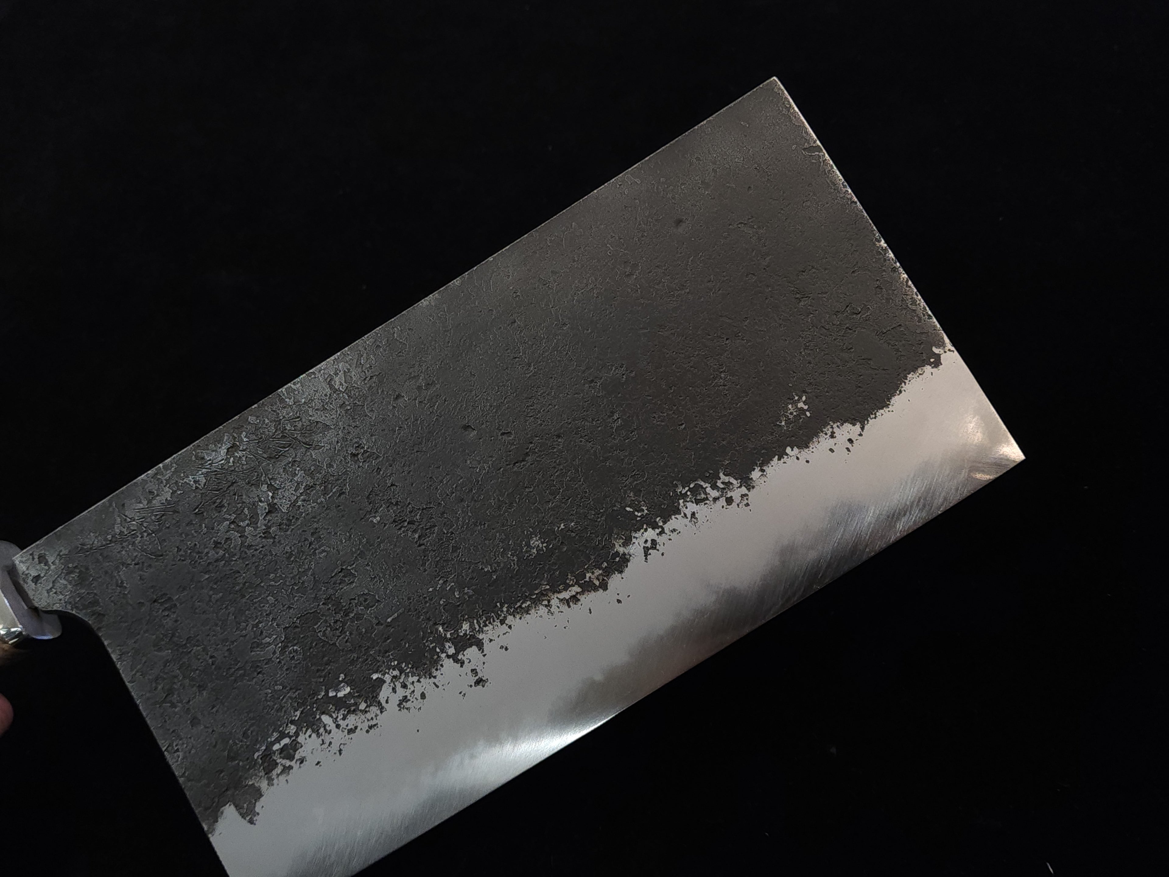 真崎直樹本三枚白二鋼黑梨地中華刀210mm