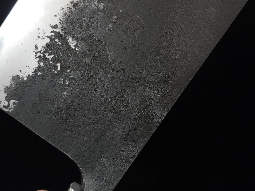 真崎直樹本三枚白二鋼黑梨地中華刀210mm