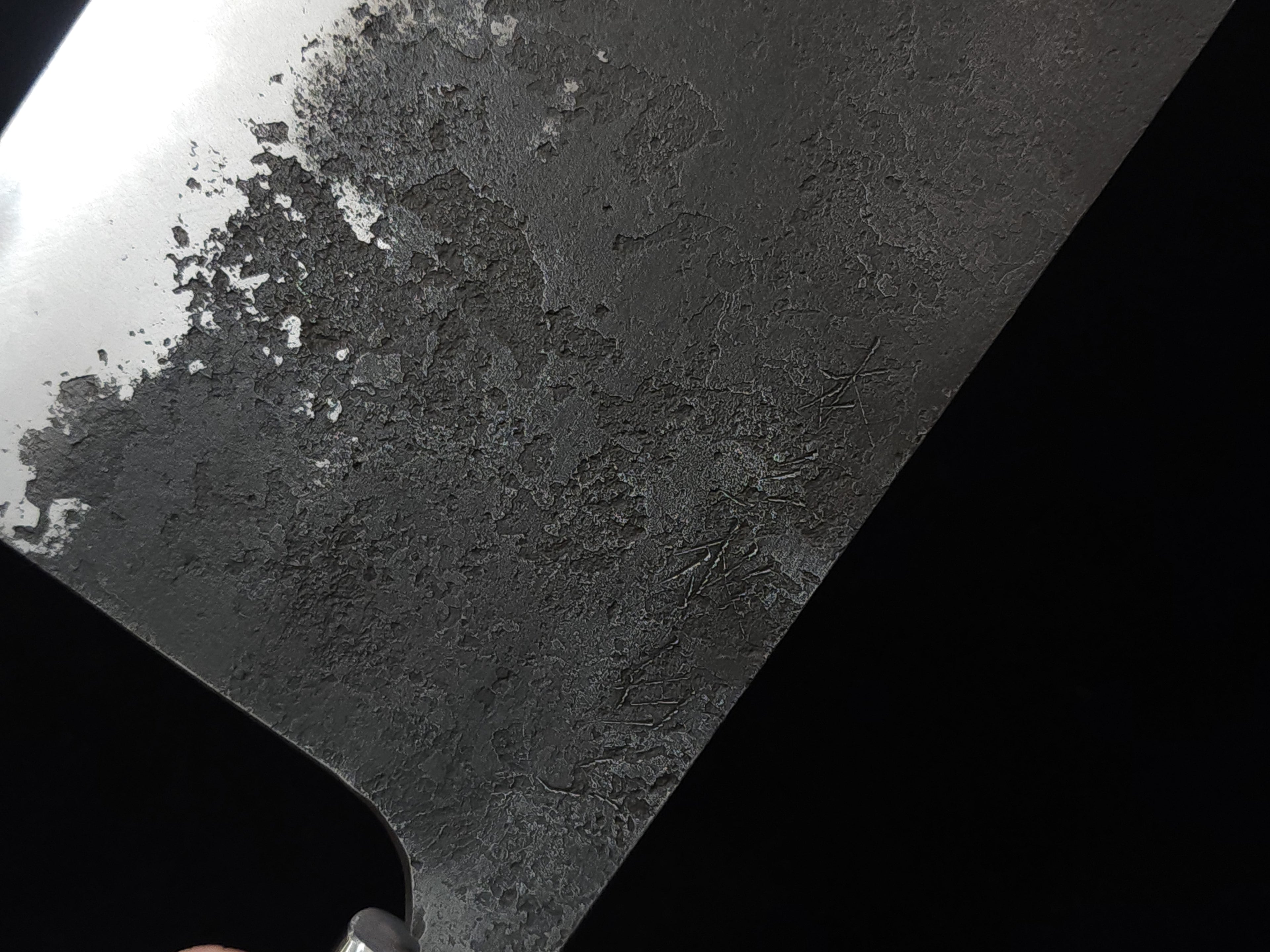 真崎直樹本三枚白二鋼黑梨地中華刀210mm