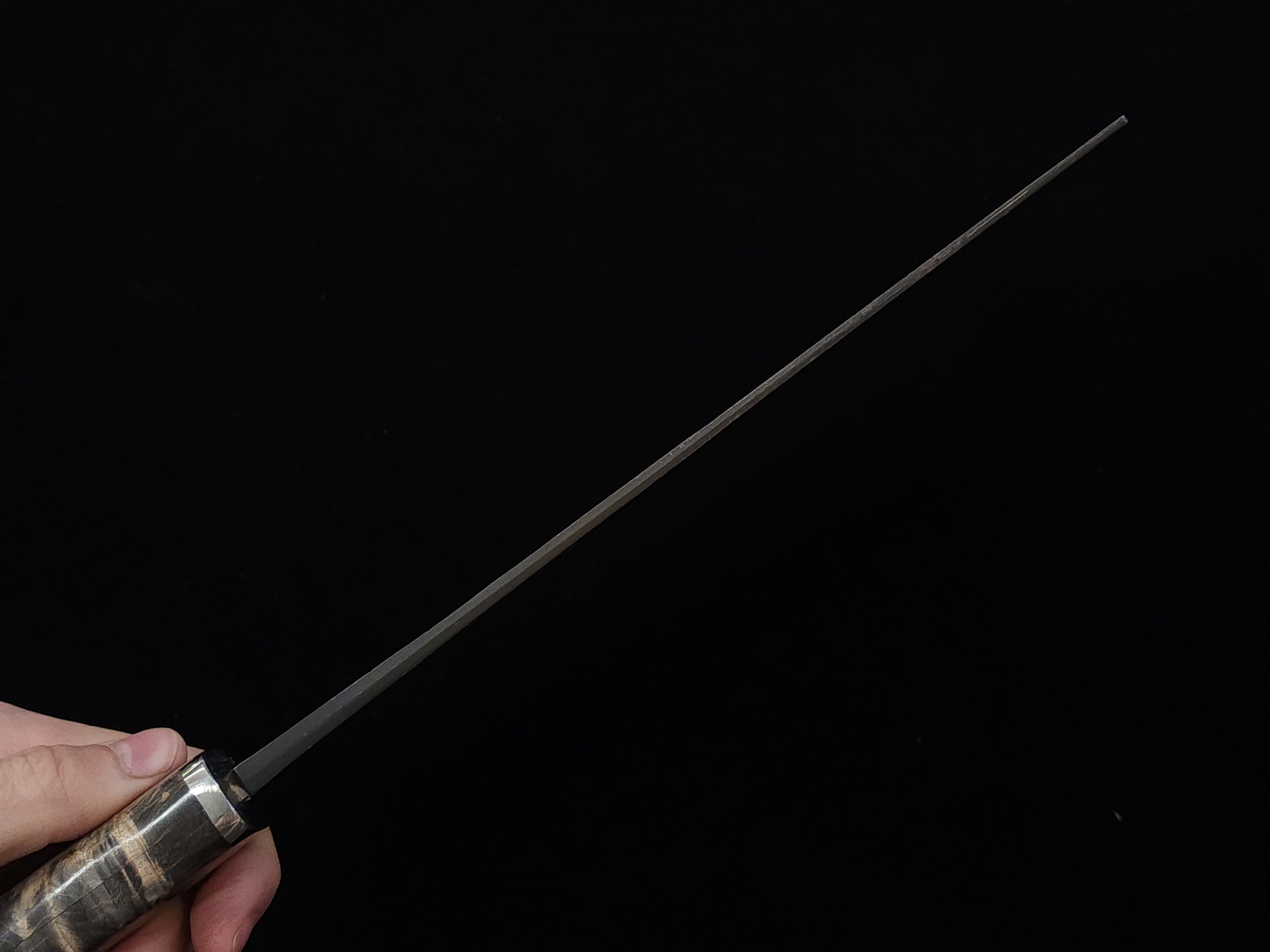 真崎直樹本三枚白二鋼黑梨地中華刀210mm