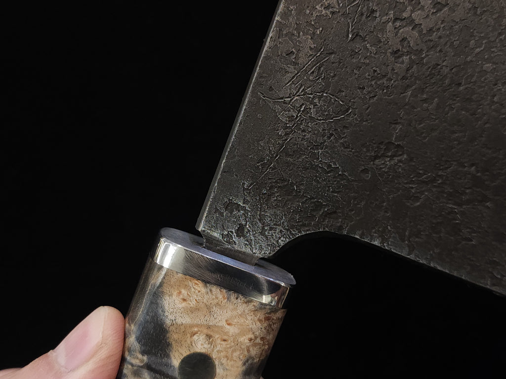 真崎直樹本三枚白二鋼黑梨地中華刀210mm