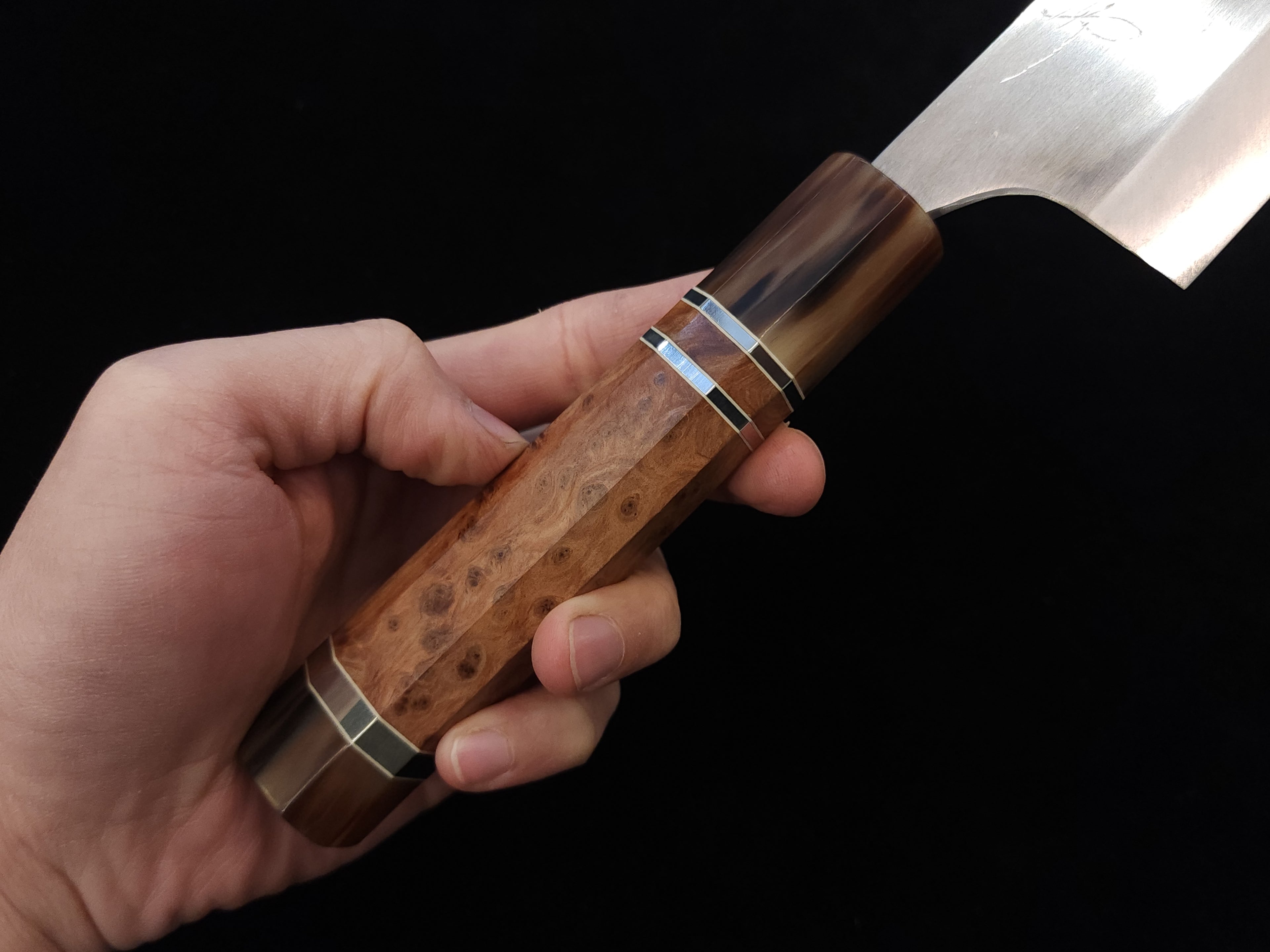 真崎直樹本三枚超青鋼切付牛刀210mm