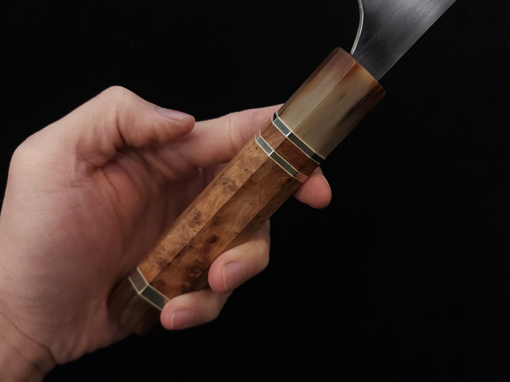 真崎直樹本三枚超青鋼切付牛刀210mm