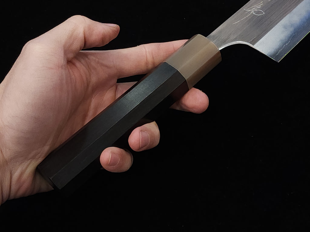 真崎直樹本三枚超青鋼切付牛刀240m