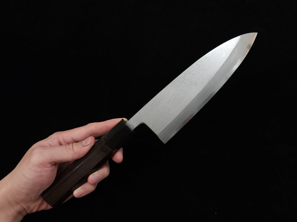 堺實光青一墨流165mm 出刃 (輕微瑕疵)