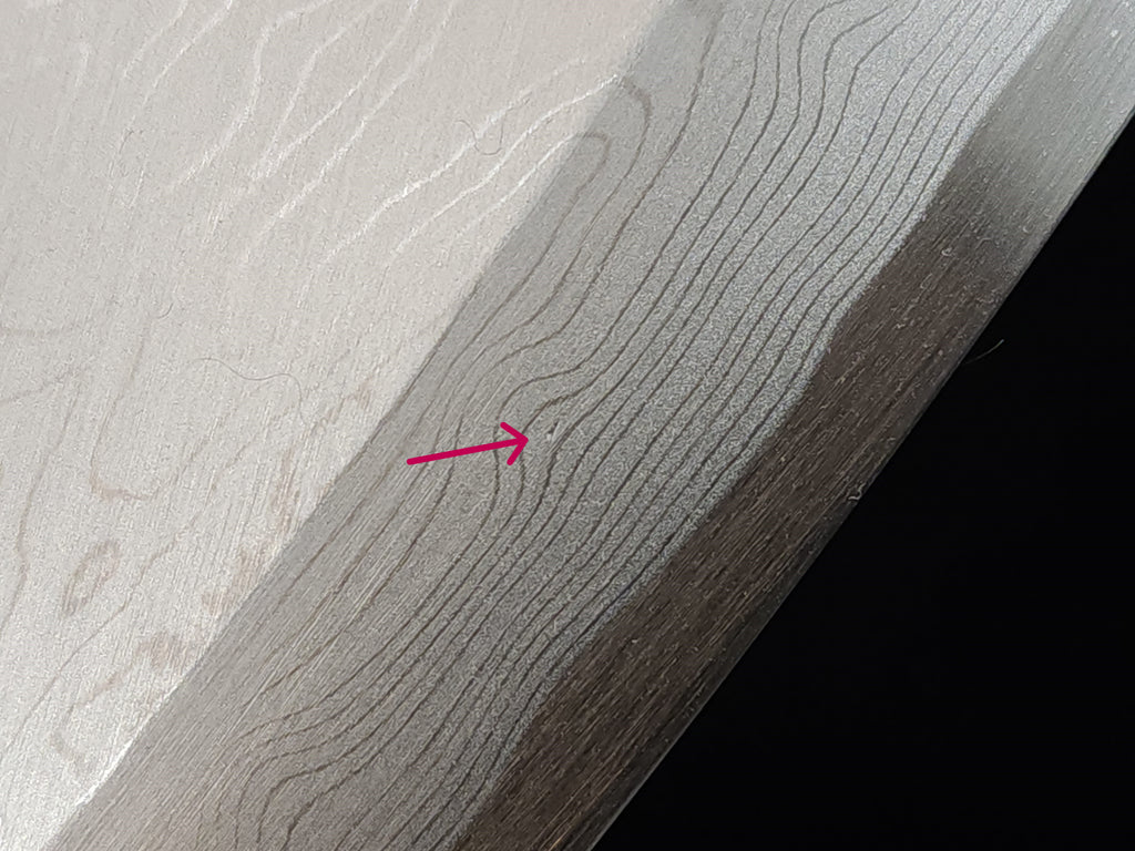 堺實光青一墨流165mm 出刃 (輕微瑕疵)