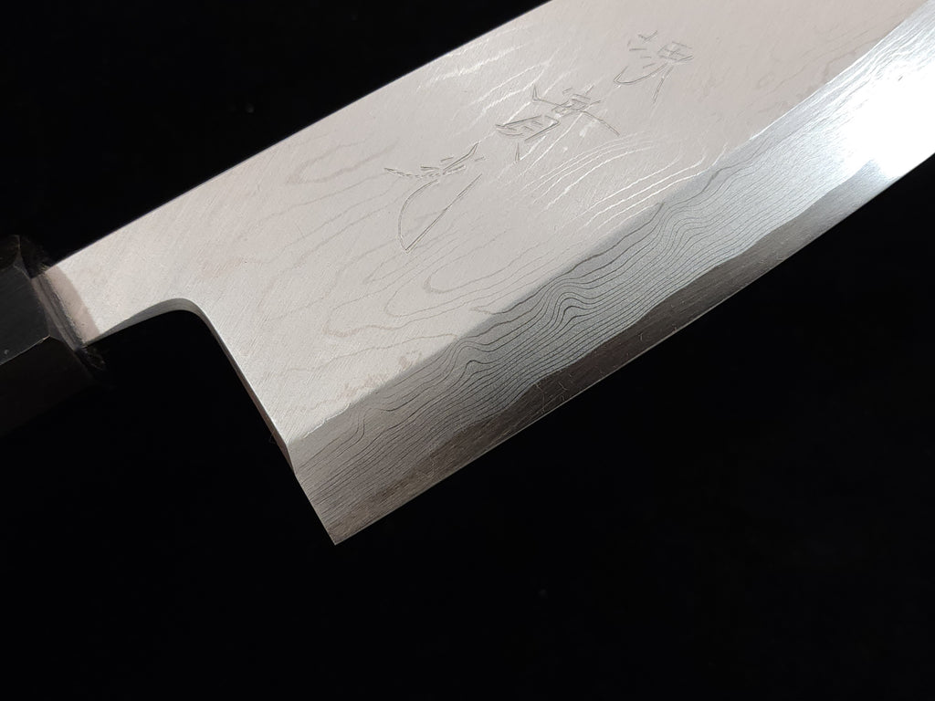 堺實光青一墨流165mm 出刃 (輕微瑕疵)