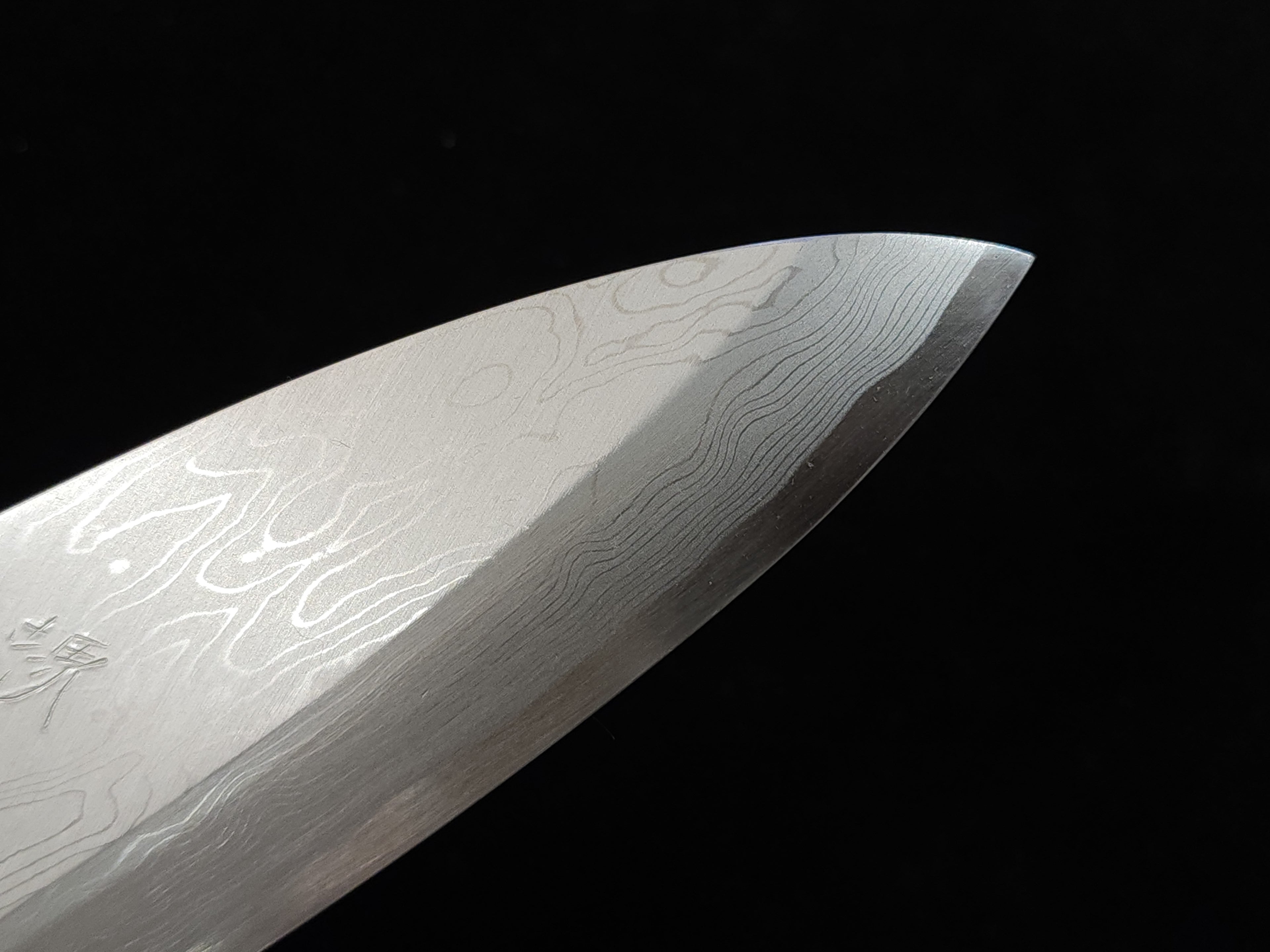 堺實光青一墨流165mm 出刃 (輕微瑕疵)