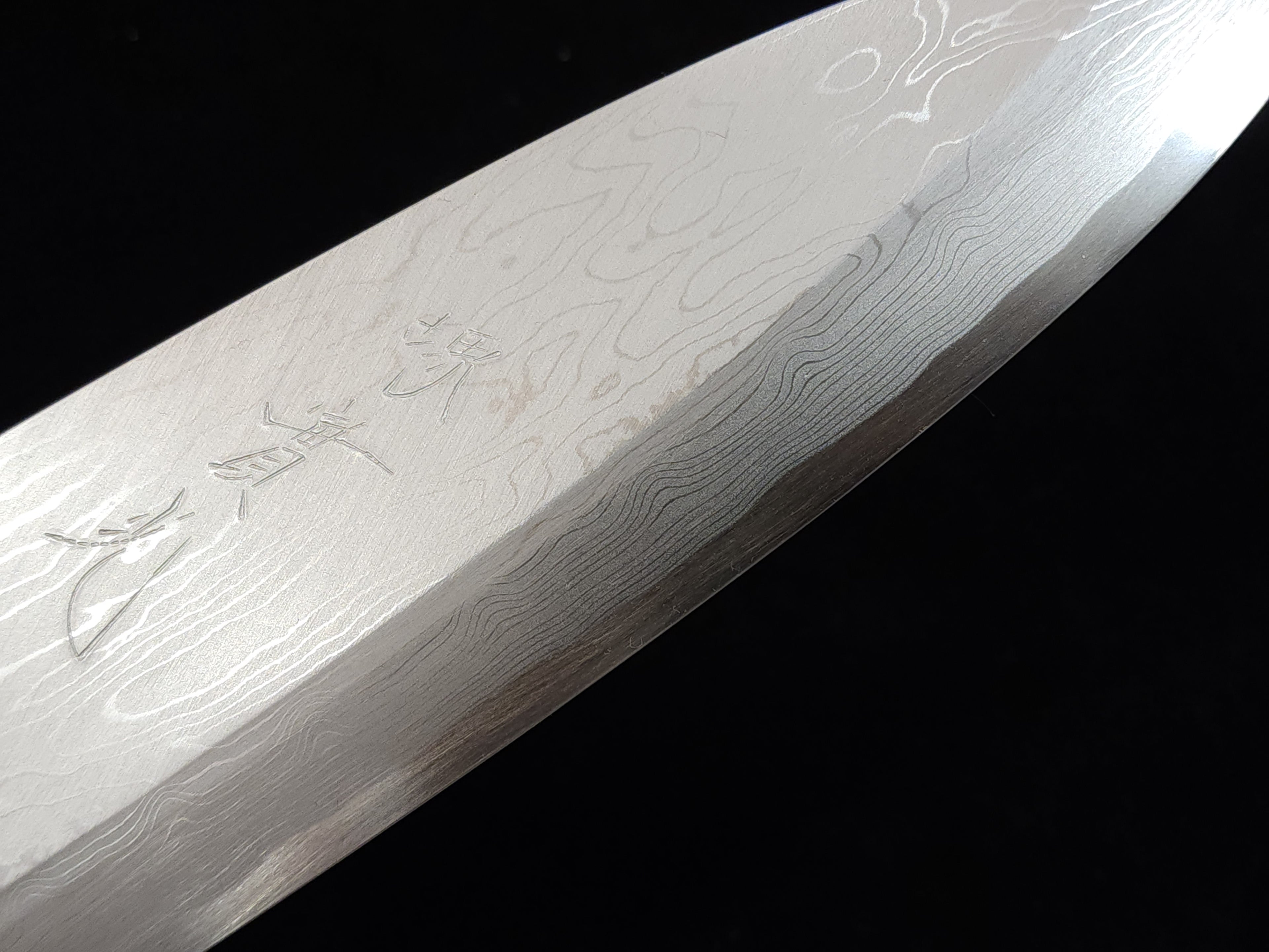 堺實光青一墨流165mm 出刃 (輕微瑕疵)