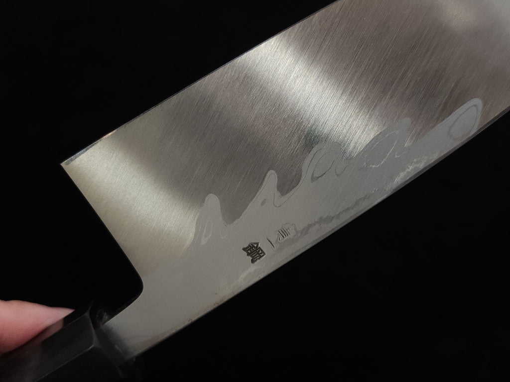 堺實光青一墨流165mm 出刃 (輕微瑕疵)