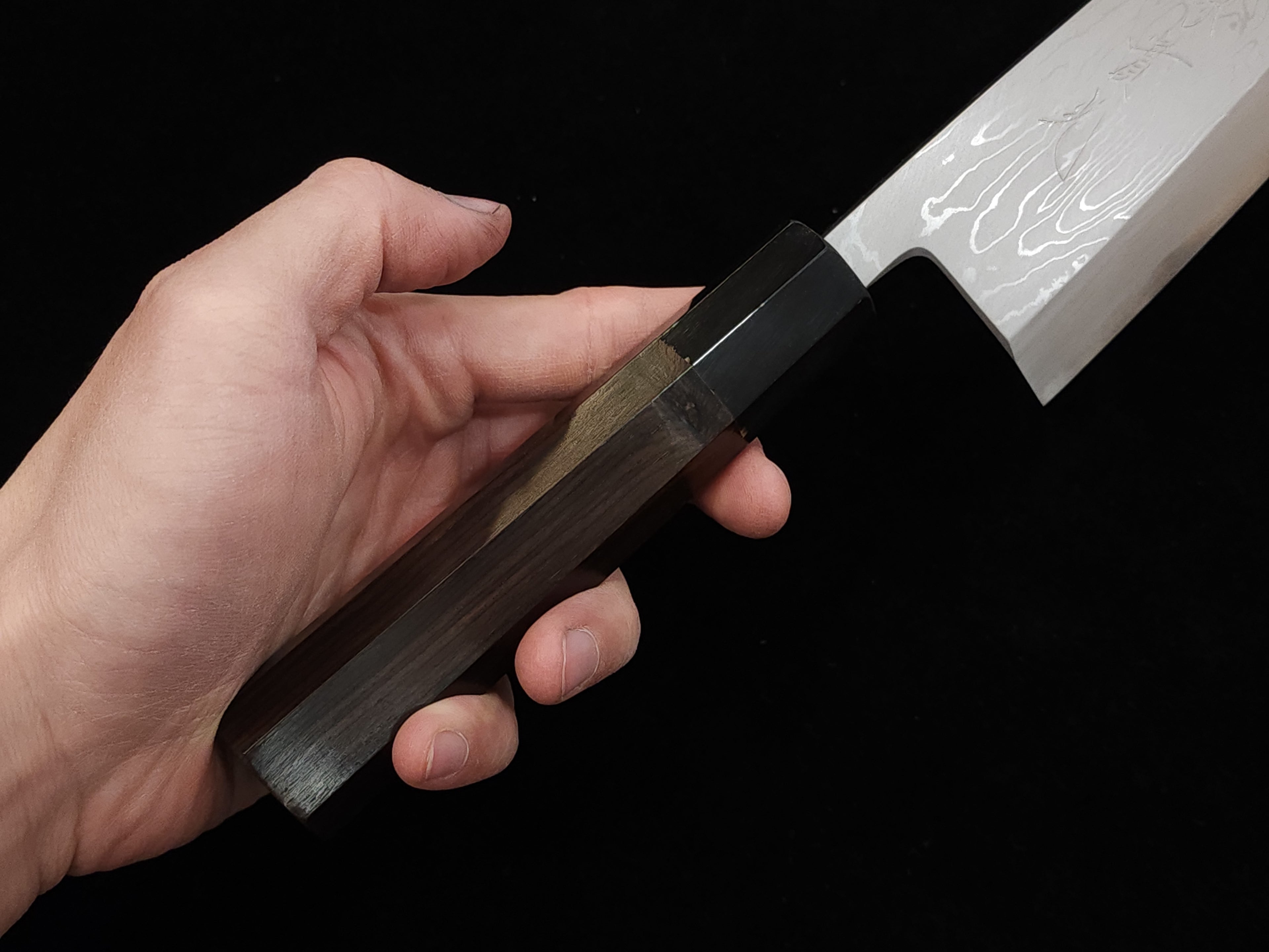 堺實光青一墨流165mm 出刃 (輕微瑕疵)