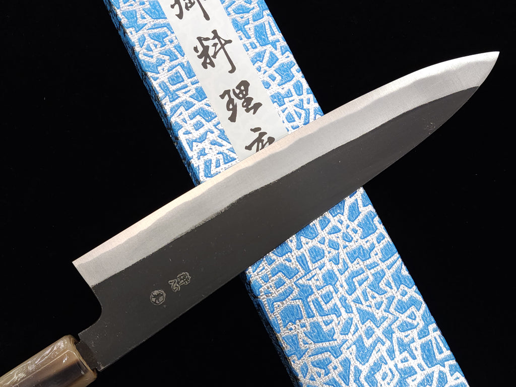 醉心池田美和作黑打牛刀白二鋼 240mm