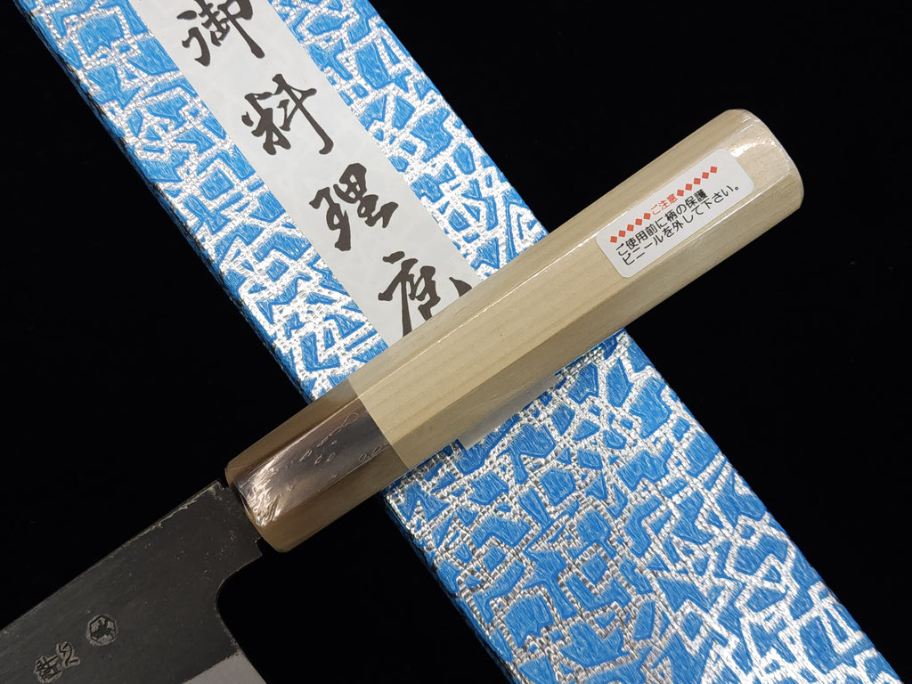 醉心池田美和作黑打牛刀白二鋼 240mm