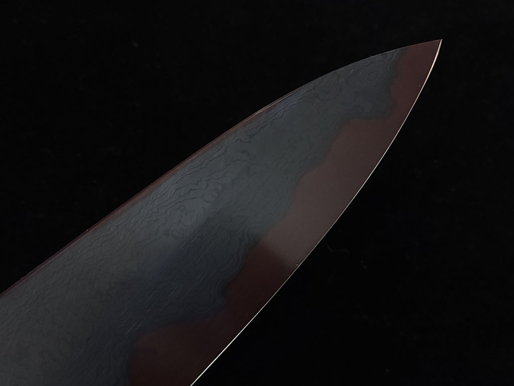 景清青一墨流黑染牛刀240mm連鞘