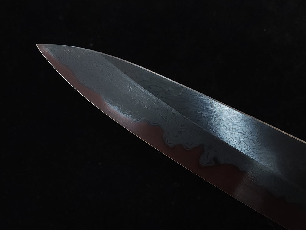 景清青一墨流黑染牛刀240mm連鞘