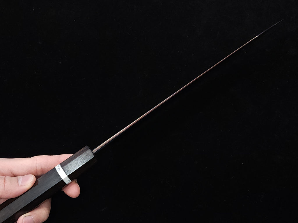 景清青一墨流黑染牛刀240mm連鞘