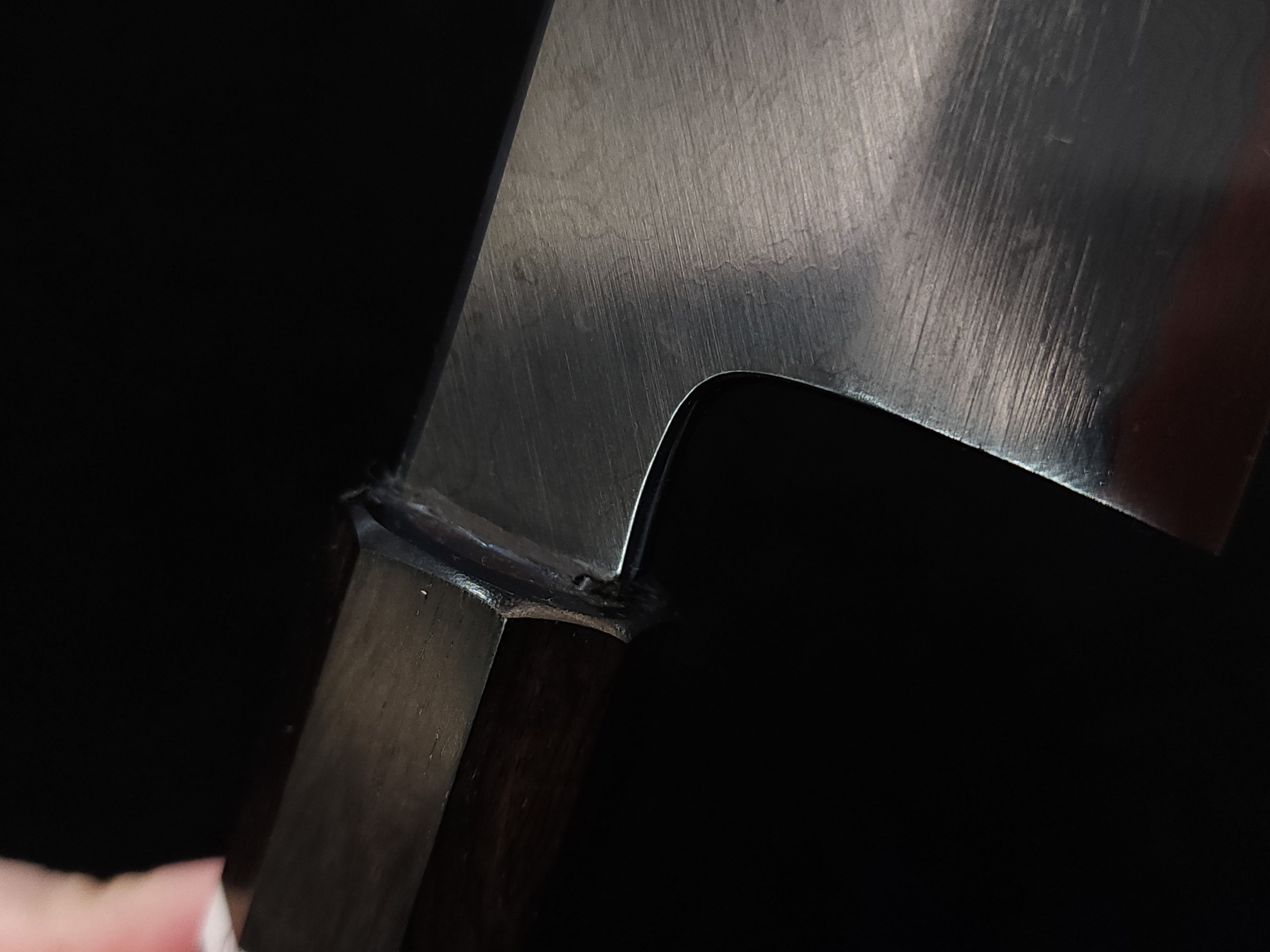 景清青一墨流黑染牛刀240mm連鞘