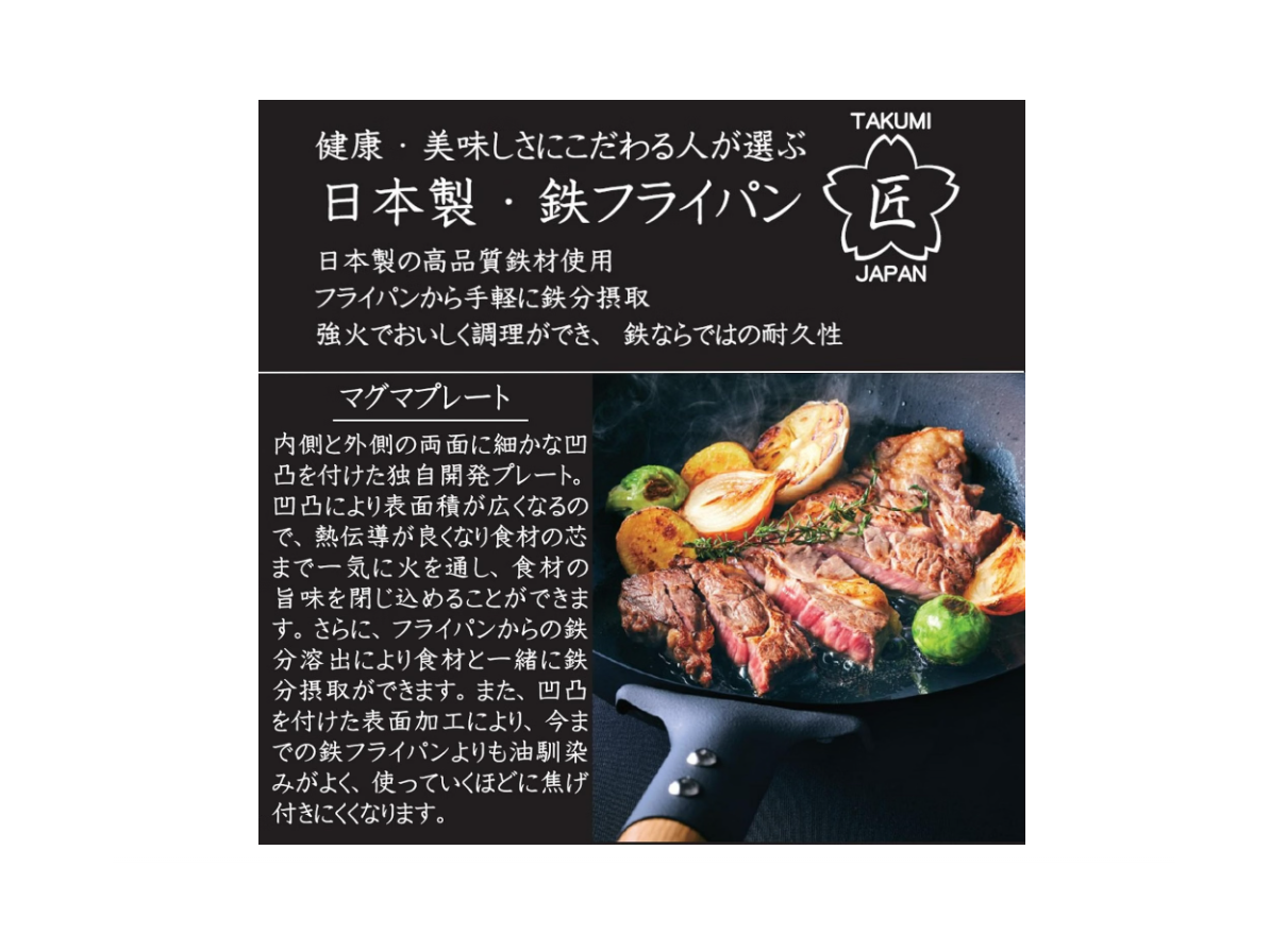 Takumi Carbon Steel Frying Pan 20cm