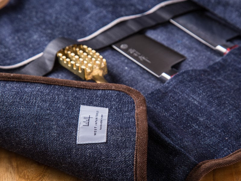 West Japan Tools Denim Knife Roll (Hold 6 knives)