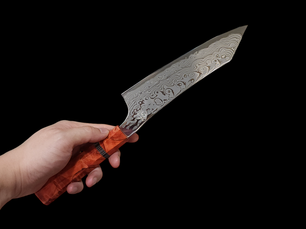 龍泉紅蓮緋龍‧改三德刀175mm SPG STRIX (連鞘)