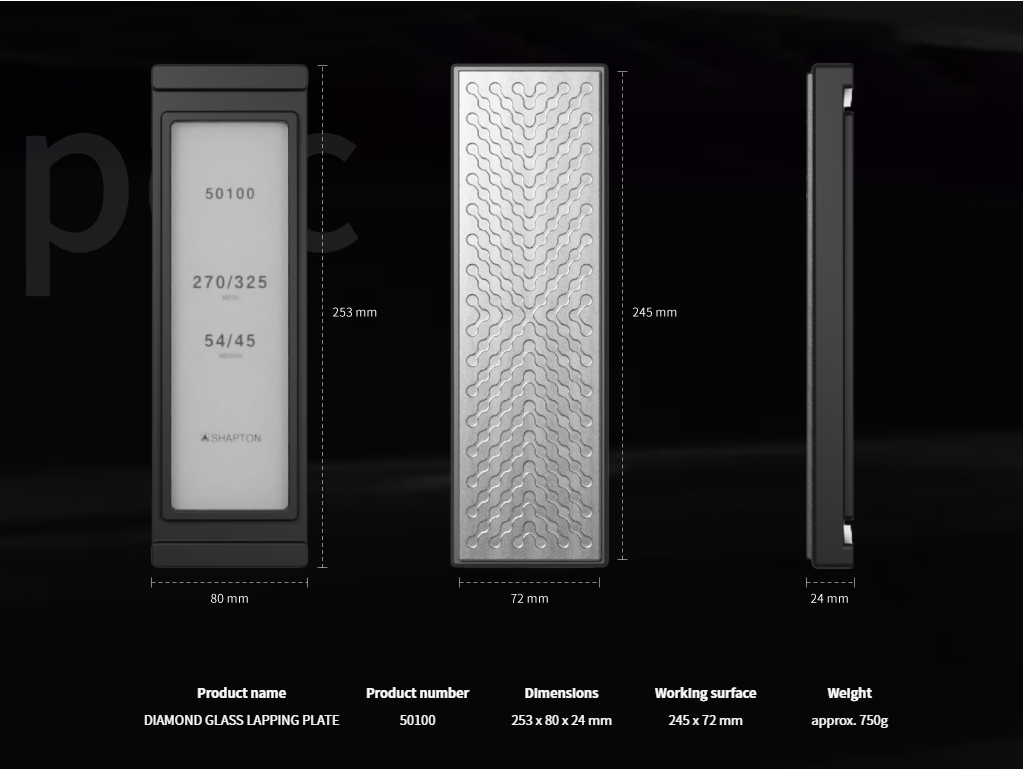 Shapton Diamond On Glass Lapping Plate