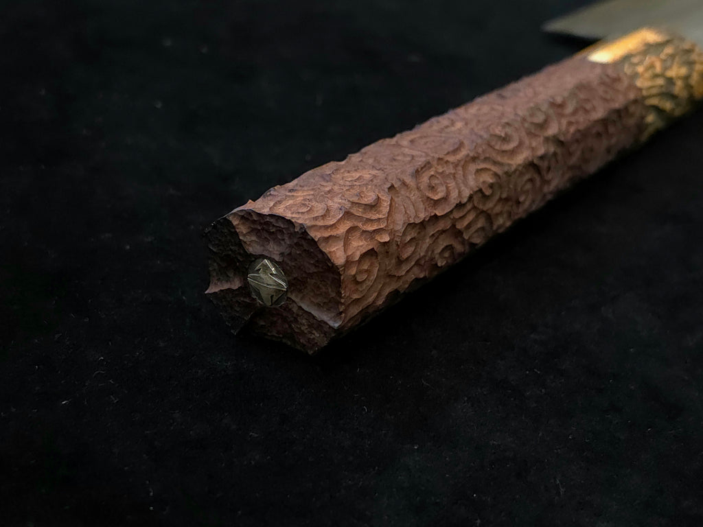 Naoki Mazaki Beads Damascus Shirogami 1 Sujihiki 300mm