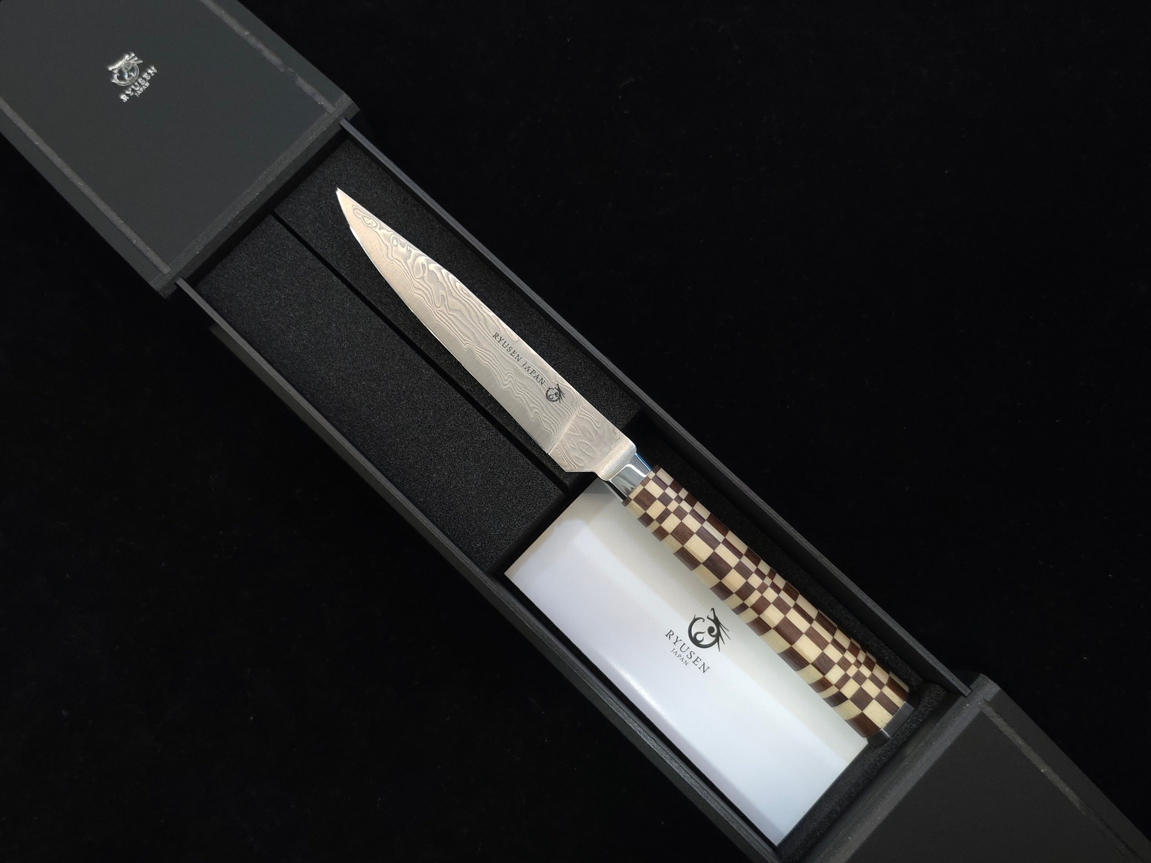 Ryusen ATS-314 Yosegi Steak Knife (Ichimatsu)