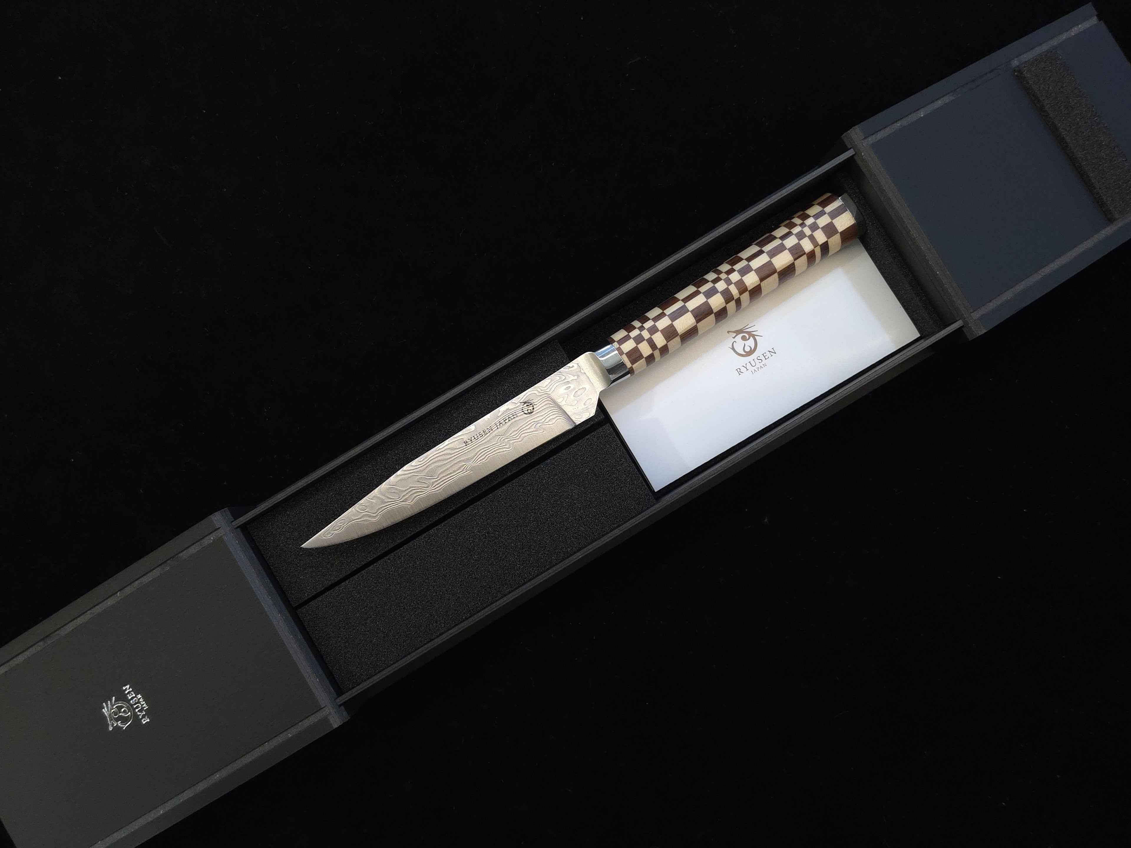 Ryusen ATS-314 Yosegi Steak Knife (Ichimatsu)