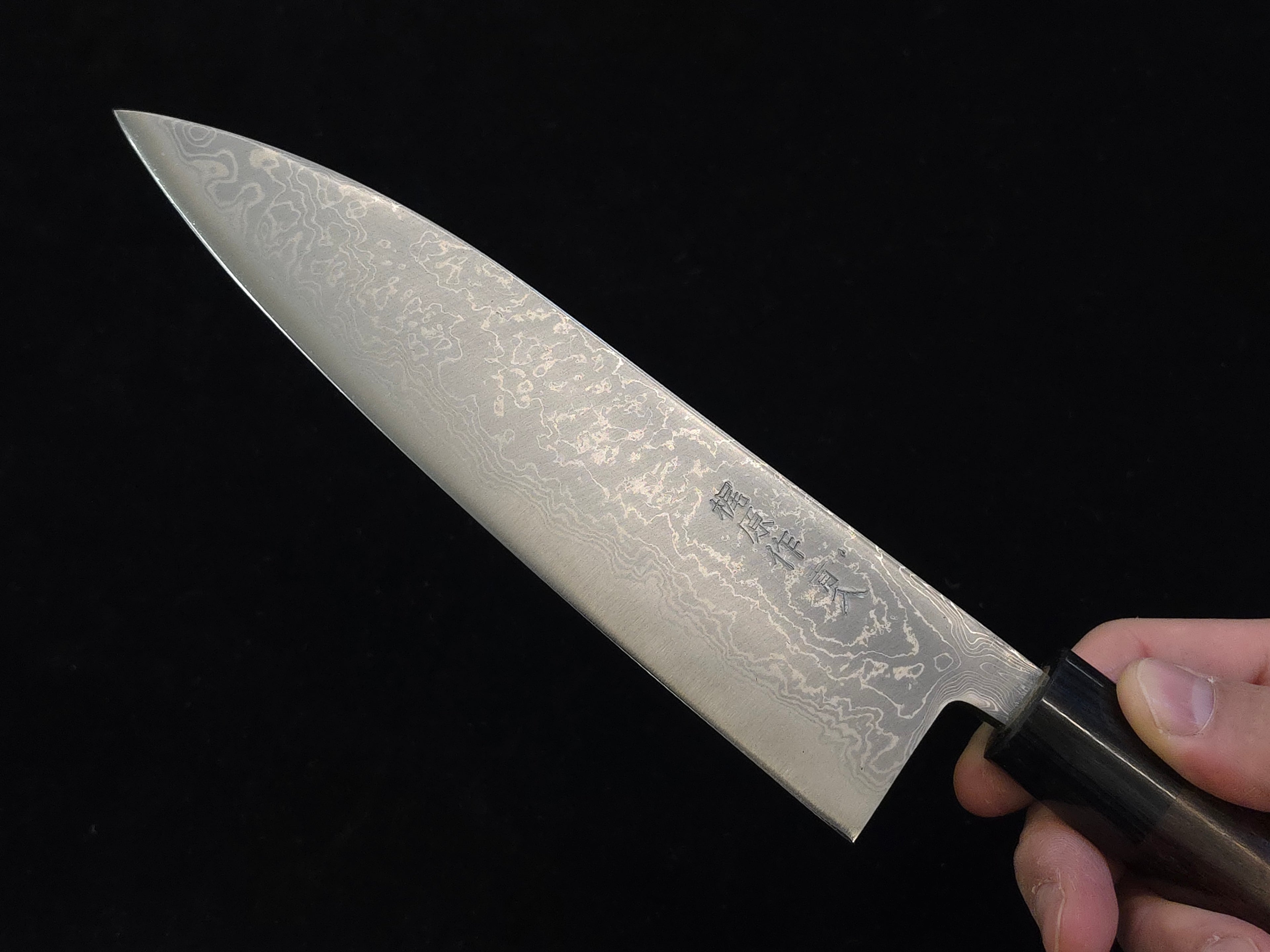 梶原務青二墨流牛刀180mm