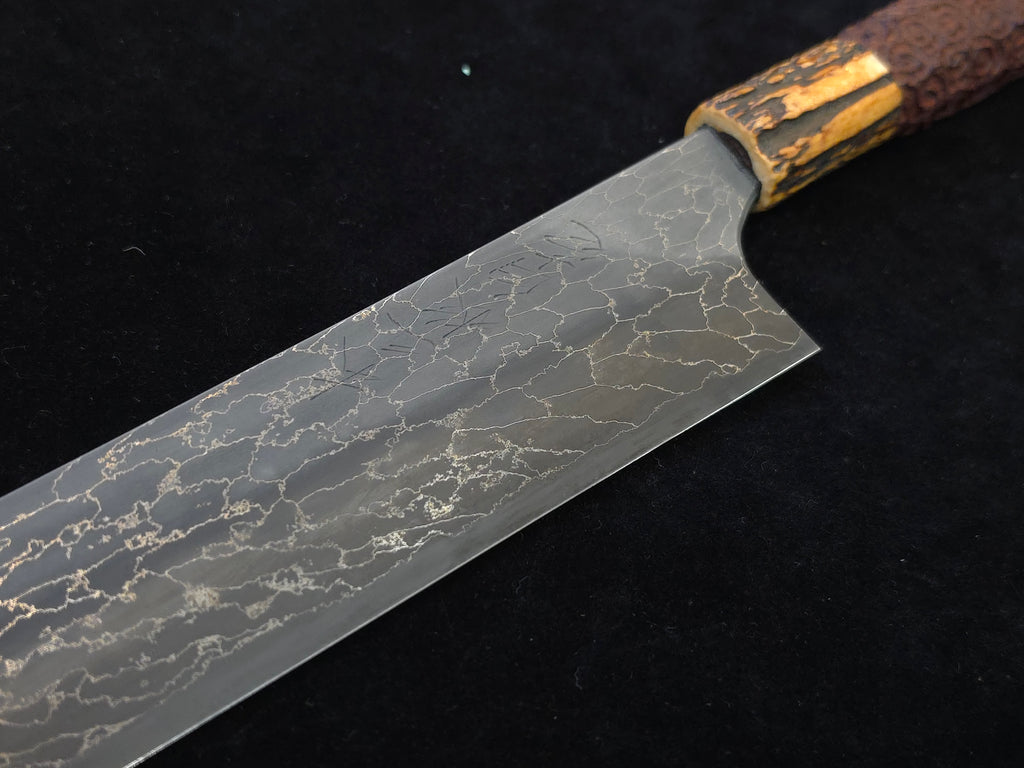 Naoki Mazaki Beads Damascus Shirogami 1 Sujihiki 300mm