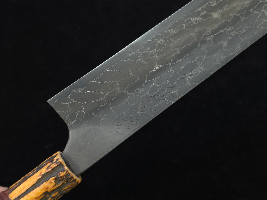 Naoki Mazaki Beads Damascus Shirogami 1 Sujihiki 300mm
