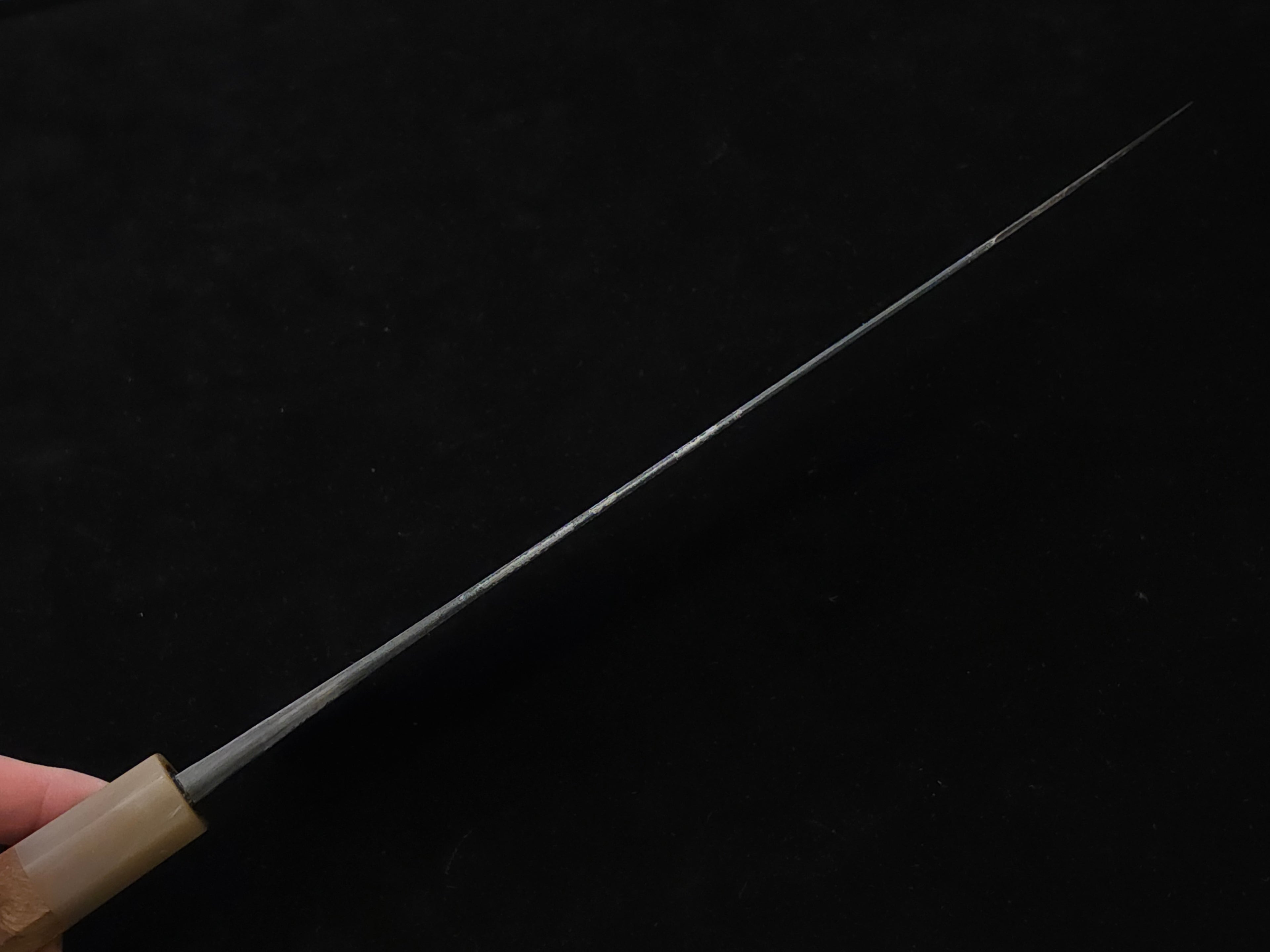真崎直樹本三枚超青鋼黑打梨地切付牛刀240mm