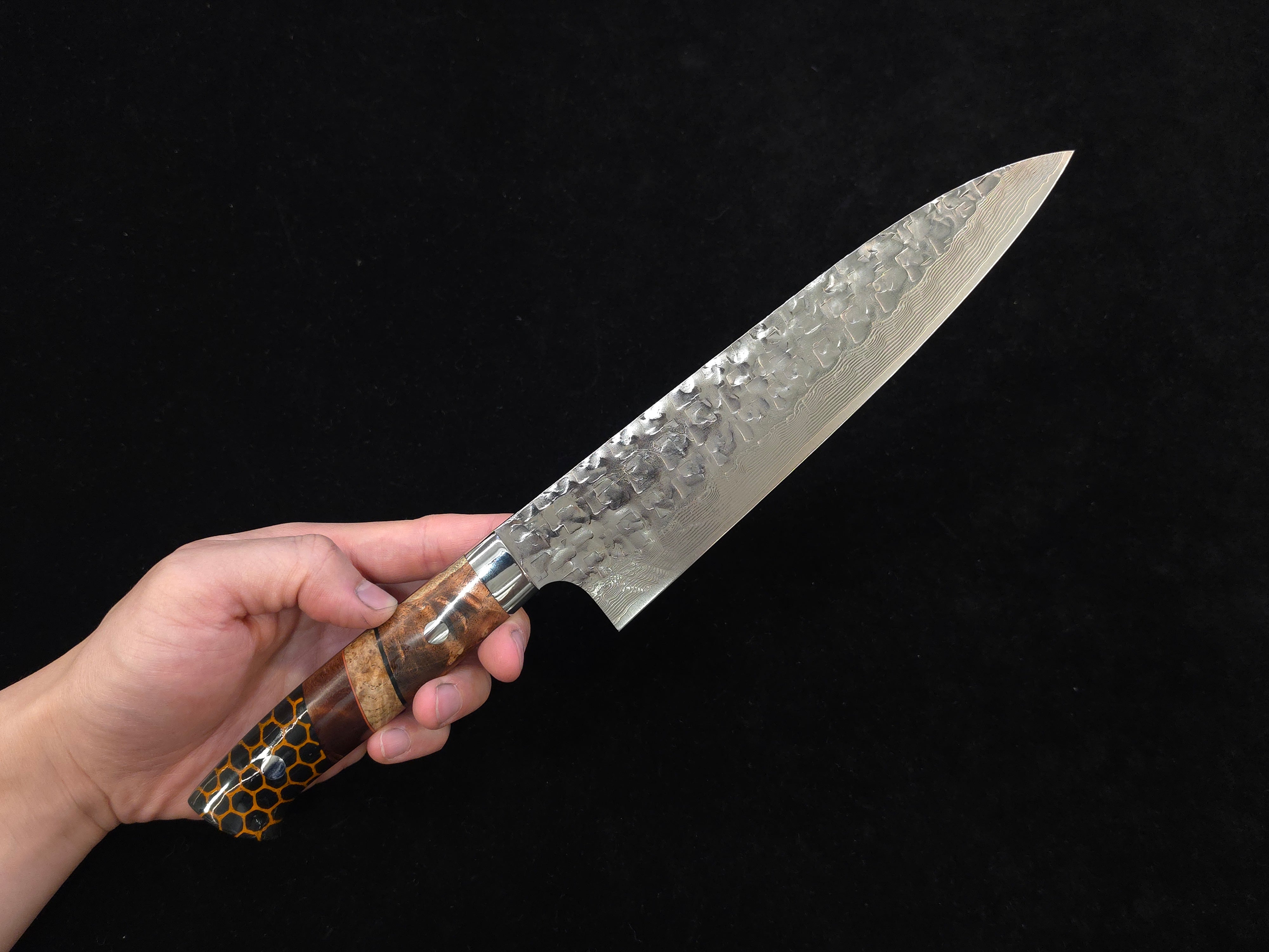 佐治武士　クロス槌目　黒打ち　vg10 牛刀270mm 佐治武士 クロス槌目 黒打ち vg10 牛刀240mm 【公式通販】