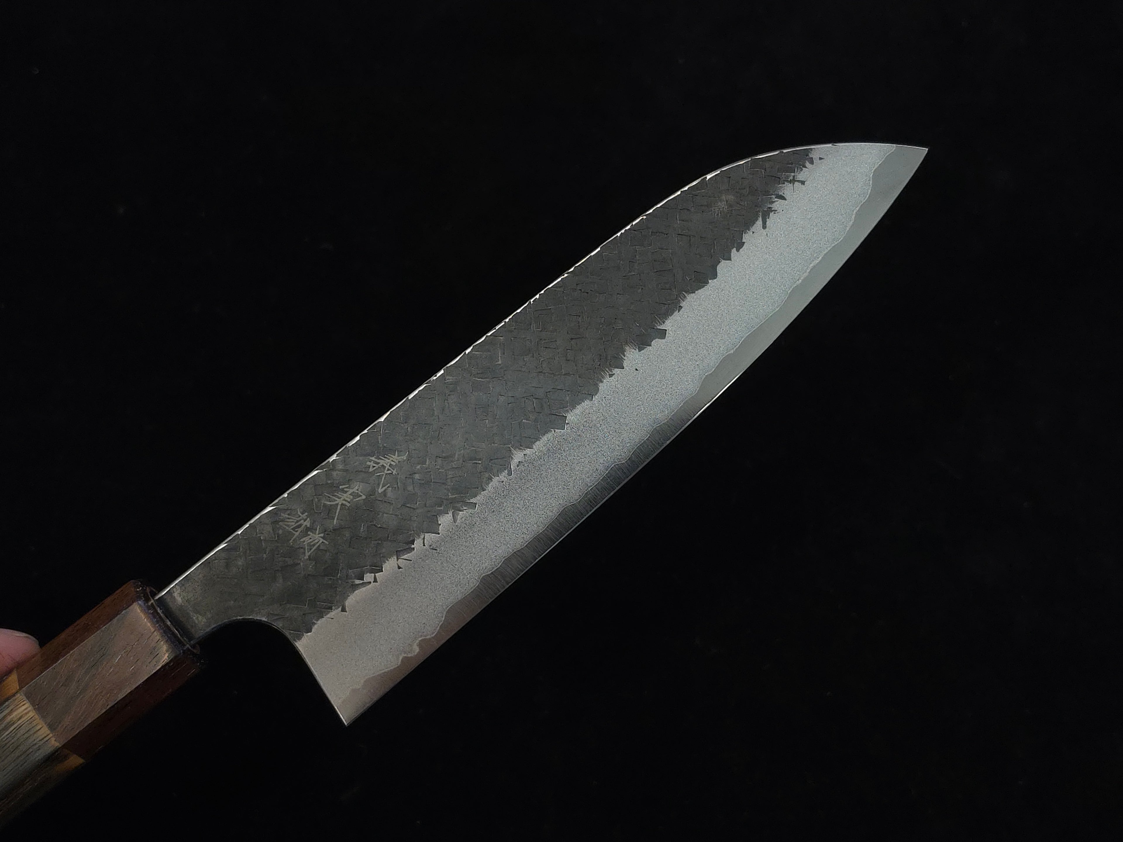加藤義實超青鋼黑打三德刀170mm