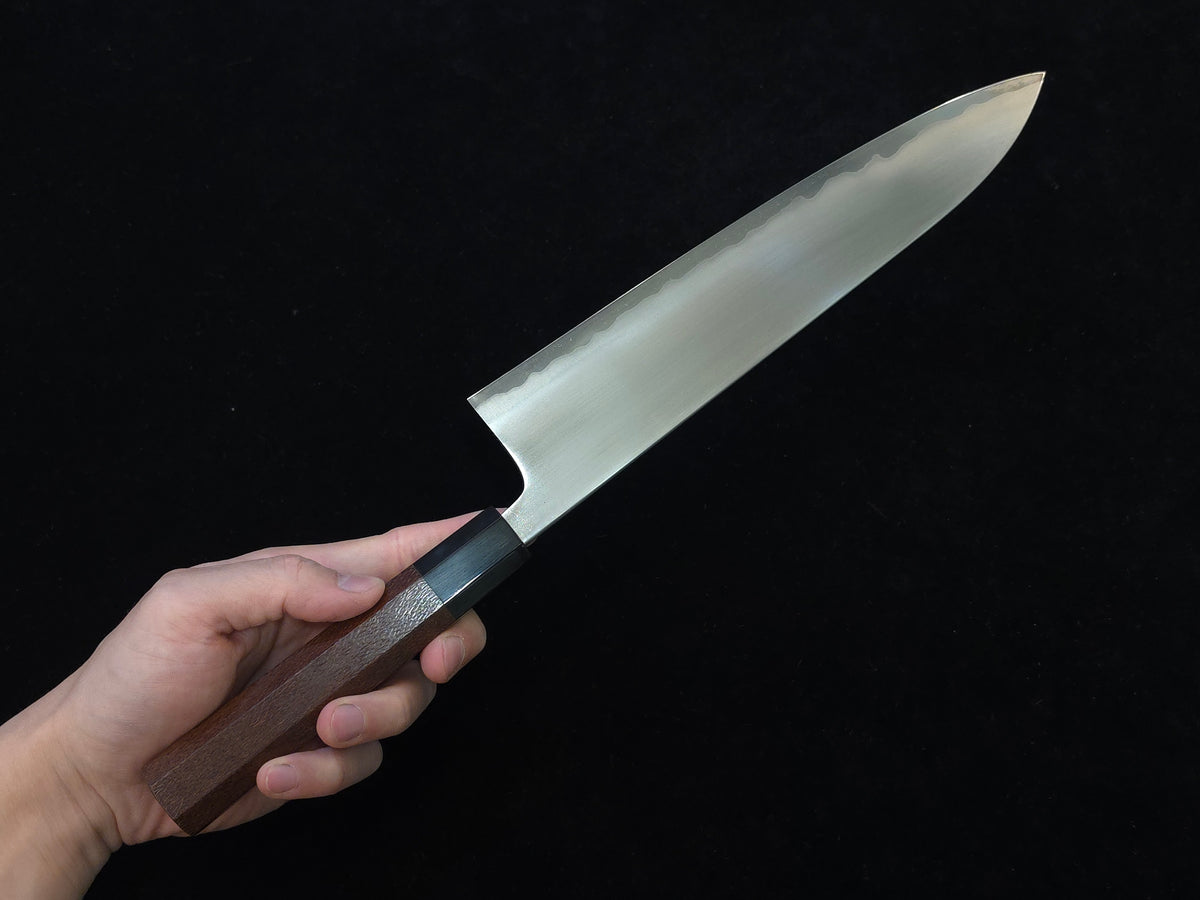 涌井聡宏白二鋼牛刀240mm(龍鱗木手柄)