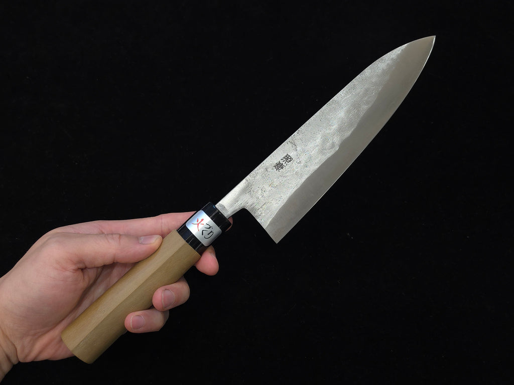 Teruyasu Fujiwara Nashiji Shirogami 1 Gyuto 180mm
