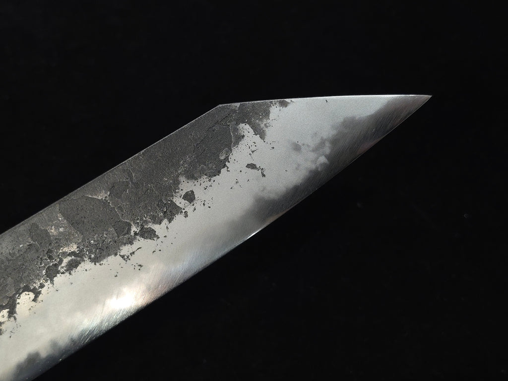 真崎直樹本三枚超青鋼黑打梨地切付牛刀240mm