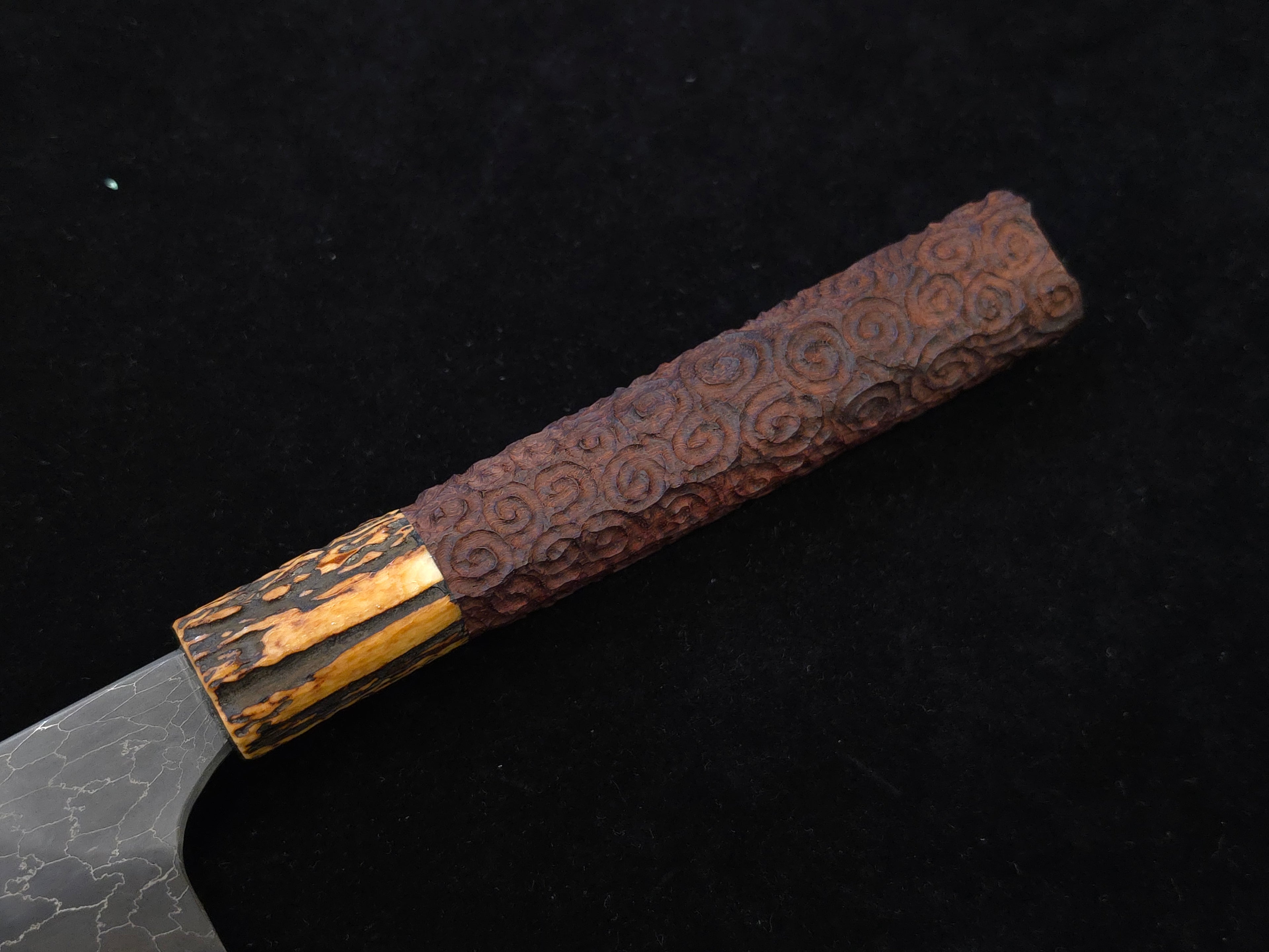 Naoki Mazaki Beads Damascus Shirogami 1 Sujihiki 300mm