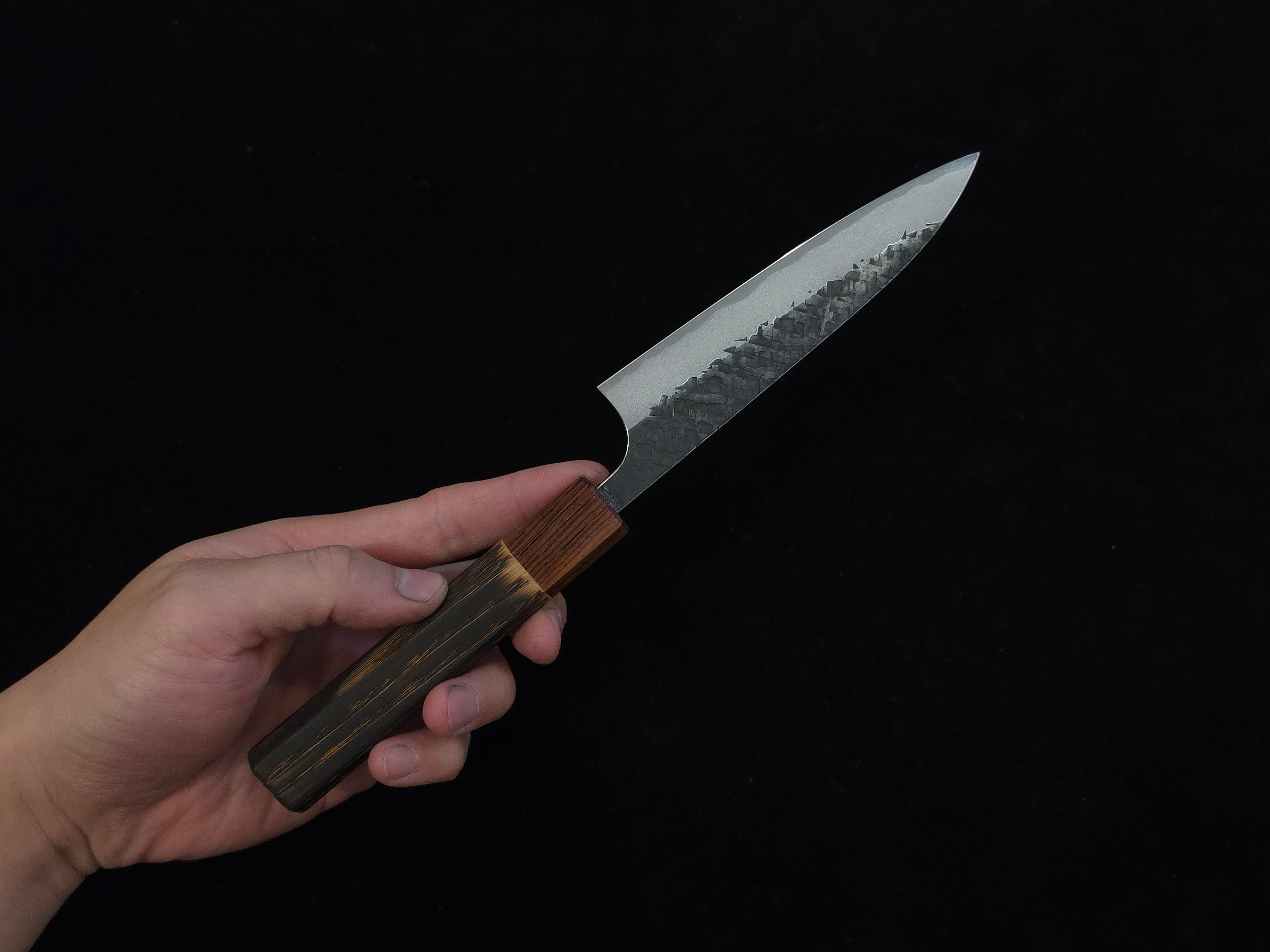 Yoshimi Kato Aogami Super Kurochi Petty 120mm